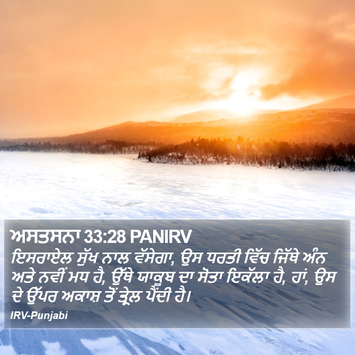 ਅਸਤਸਨਾ 33:28 PANIRV - ਇਸਰਾਏਲ ਸੁੱਖ ਨਾਲ