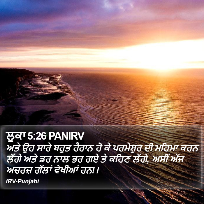 ਲੂਕਾ 5:26 PANIRV - ਅਤੇ ਉਹ ਸਾਰੇ ਬਹੁਤ