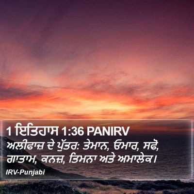 1 ਇਤਿਹਾਸ 1:36 PANIRV Bible Verse Image