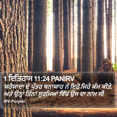 1 ਇਤਿਹਾਸ 11:24 PANIRV Bible Verse Image