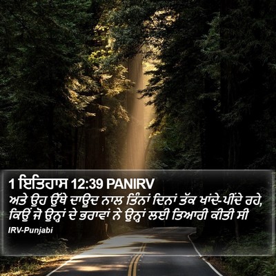 1 ਇਤਿਹਾਸ 12:39 PANIRV Bible Verse Image