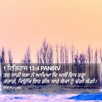 1 ਇਤਿਹਾਸ 13:4 PANIRV Bible Verse Image