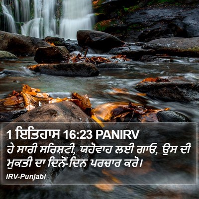 1 ਇਤਿਹਾਸ 16:23 PANIRV Bible Verse Image