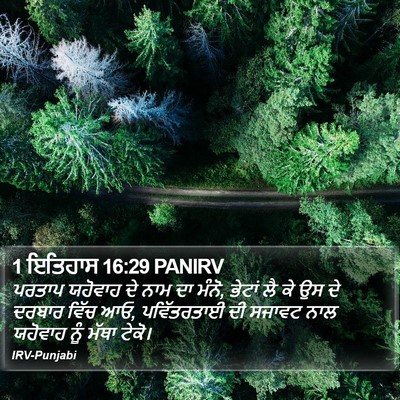 1 ਇਤਿਹਾਸ 16:29 PANIRV Bible Verse Image