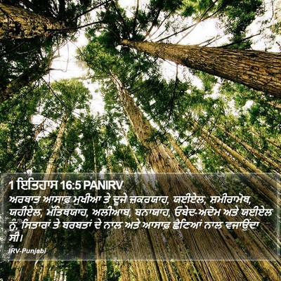 1 ਇਤਿਹਾਸ 16:5 PANIRV Bible Verse Image