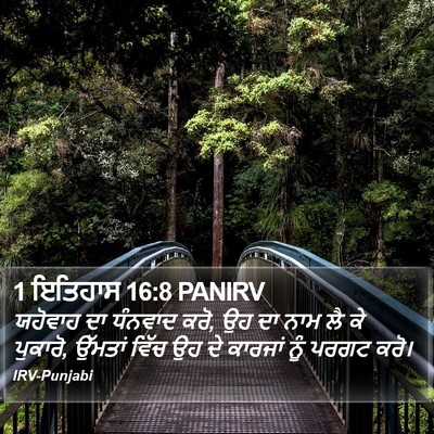 1 ਇਤਿਹਾਸ 16:8 PANIRV Bible Verse Image