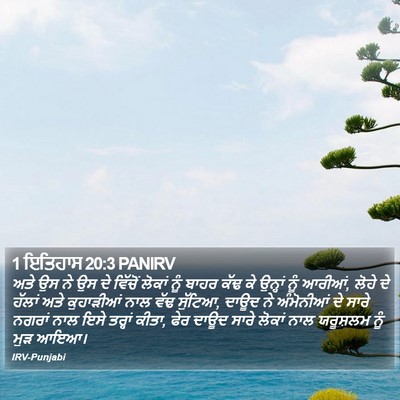 1 ਇਤਿਹਾਸ 20:3 PANIRV Bible Verse Image