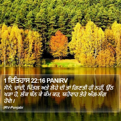 1 ਇਤਿਹਾਸ 22:16 PANIRV Bible Verse Image