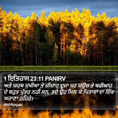 1 ਇਤਿਹਾਸ 23:11 PANIRV Bible Verse Image