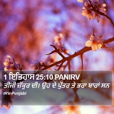 1 ਇਤਿਹਾਸ 25:10 PANIRV Bible Verse Image