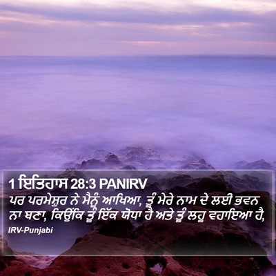 1 ਇਤਿਹਾਸ 28:3 PANIRV Bible Verse Image