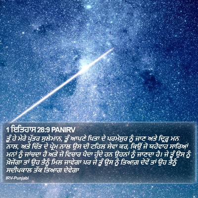 1 ਇਤਿਹਾਸ 28:9 PANIRV Bible Verse Image