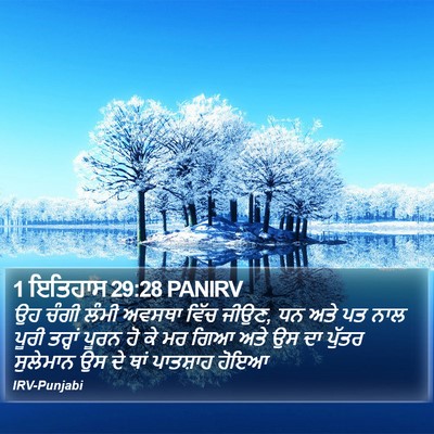 1 ਇਤਿਹਾਸ 29:28 PANIRV Bible Verse Image