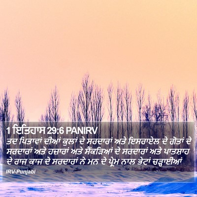1 ਇਤਿਹਾਸ 29:6 PANIRV Bible Verse Image