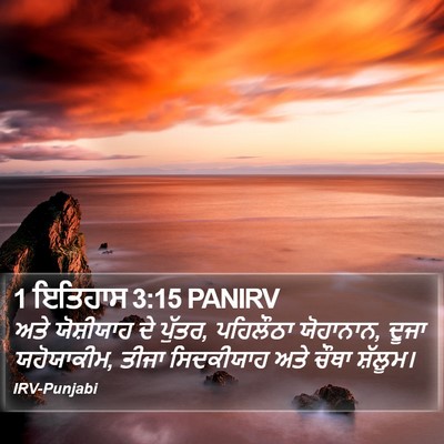 1 ਇਤਿਹਾਸ 3:15 PANIRV Bible Verse Image