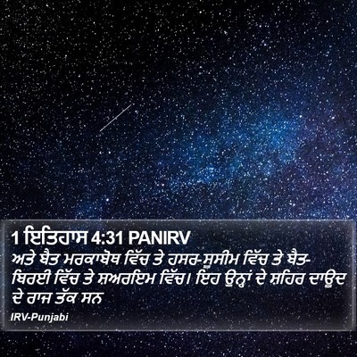 1 ਇਤਿਹਾਸ 4:31 PANIRV Bible Verse Image