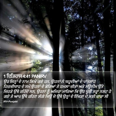 1 ਇਤਿਹਾਸ 4:41 PANIRV Bible Verse Image