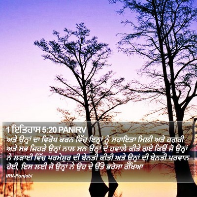1 ਇਤਿਹਾਸ 5:20 PANIRV Bible Verse Image