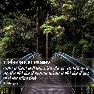 1 ਇਤਿਹਾਸ 6:61 PANIRV Bible Verse Image