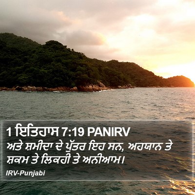 1 ਇਤਿਹਾਸ 7:19 PANIRV Bible Verse Image