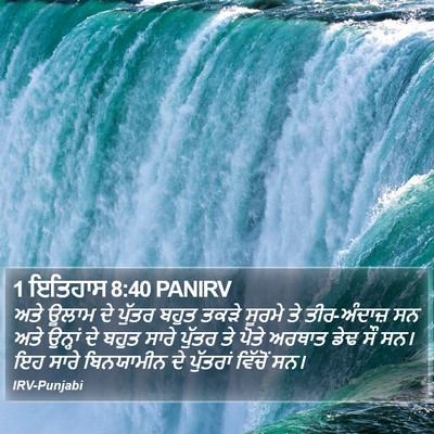 1 ਇਤਿਹਾਸ 8:40 PANIRV Bible Verse Image