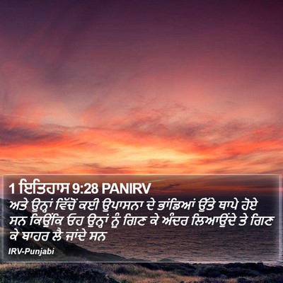 1 ਇਤਿਹਾਸ 9:28 PANIRV Bible Verse Image