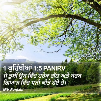 1 ਕੁਰਿੰਥੀਆਂ 1:5 PANIRV Bible Verse Image