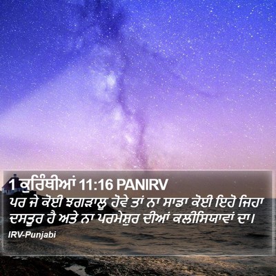 1 ਕੁਰਿੰਥੀਆਂ 11:16 PANIRV Bible Verse Image