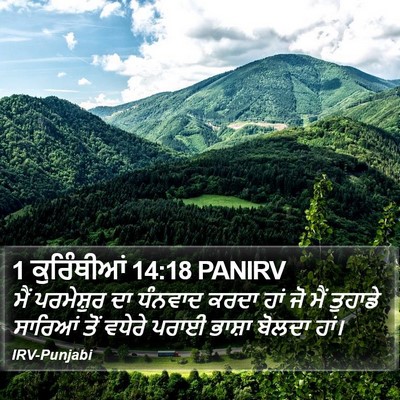 1 ਕੁਰਿੰਥੀਆਂ 14:18 PANIRV Bible Verse Image
