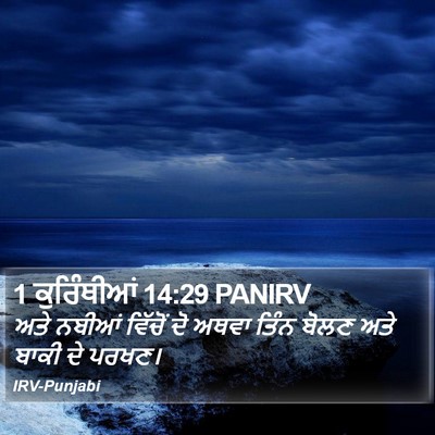 1 ਕੁਰਿੰਥੀਆਂ 14:29 PANIRV Bible Verse Image