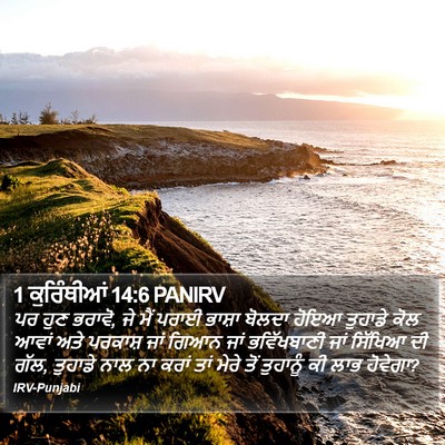 1 ਕੁਰਿੰਥੀਆਂ 14:6 PANIRV Bible Verse Image