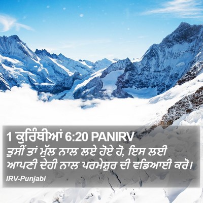 1 ਕੁਰਿੰਥੀਆਂ 6:20 PANIRV Bible Verse Image