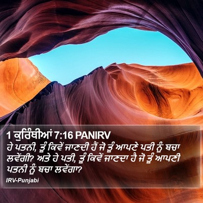 1 ਕੁਰਿੰਥੀਆਂ 7:16 PANIRV Bible Verse Image