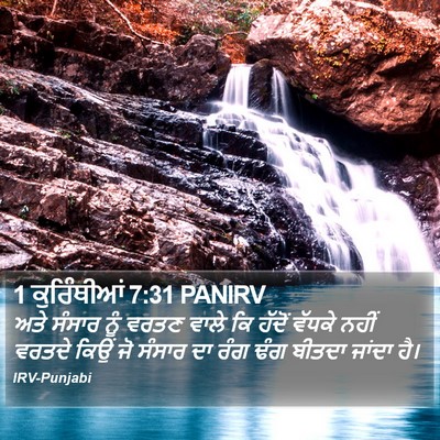 1 ਕੁਰਿੰਥੀਆਂ 7:31 PANIRV Bible Verse Image