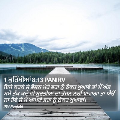 1 ਕੁਰਿੰਥੀਆਂ 8:13 PANIRV Bible Verse Image