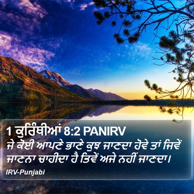 1 ਕੁਰਿੰਥੀਆਂ 8:2 PANIRV Bible Verse Image
