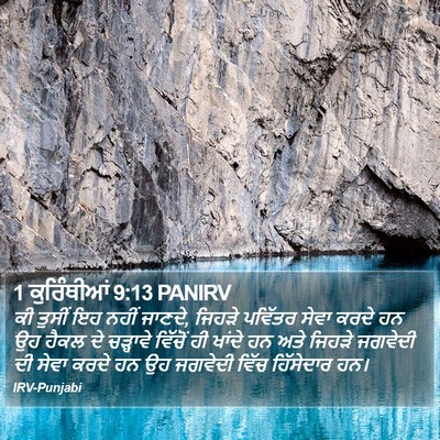 1 ਕੁਰਿੰਥੀਆਂ 9:13 PANIRV Bible Verse Image