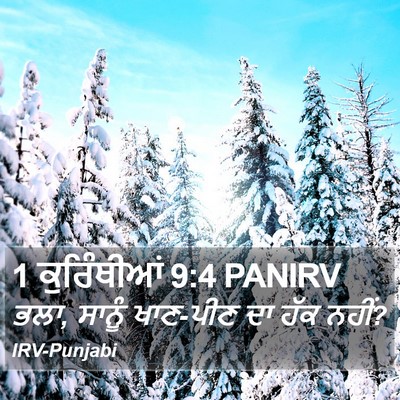 1 ਕੁਰਿੰਥੀਆਂ 9:4 PANIRV Bible Verse Image