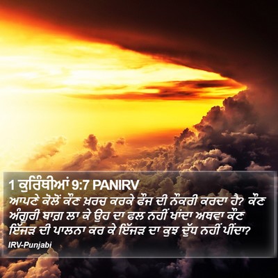 1 ਕੁਰਿੰਥੀਆਂ 9:7 PANIRV Bible Verse Image