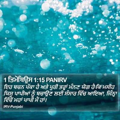1 ਤਿਮੋਥਿਉਸ 1:15 PANIRV Bible Verse Image