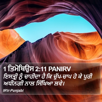 1 ਤਿਮੋਥਿਉਸ 2:11 PANIRV Bible Verse Image