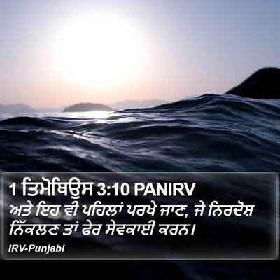 1 ਤਿਮੋਥਿਉਸ 3:10 PANIRV Bible Verse Image