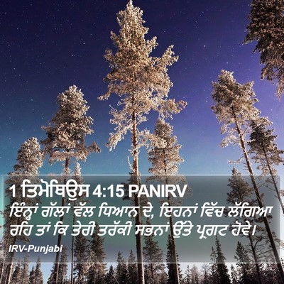 1 ਤਿਮੋਥਿਉਸ 4:15 PANIRV Bible Verse Image