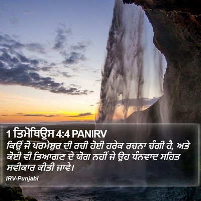 1 ਤਿਮੋਥਿਉਸ 4:4 PANIRV Bible Verse Image