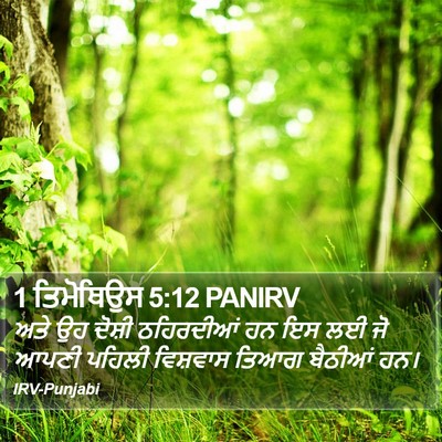 1 ਤਿਮੋਥਿਉਸ 5:12 PANIRV Bible Verse Image