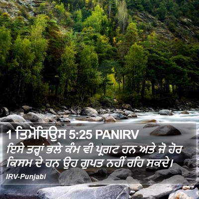 1 ਤਿਮੋਥਿਉਸ 5:25 PANIRV Bible Verse Image