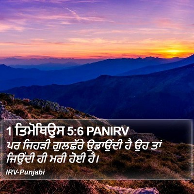 1 ਤਿਮੋਥਿਉਸ 5:6 PANIRV Bible Verse Image