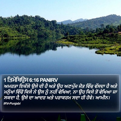 1 ਤਿਮੋਥਿਉਸ 6:16 PANIRV Bible Verse Image