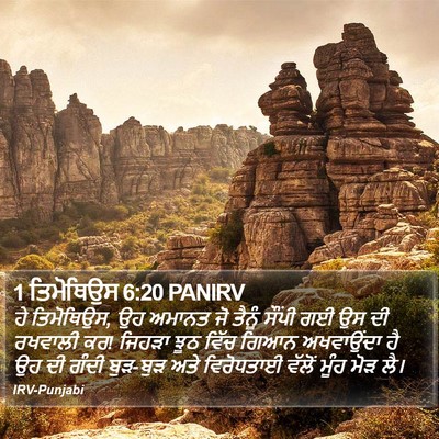 1 ਤਿਮੋਥਿਉਸ 6:20 PANIRV Bible Verse Image