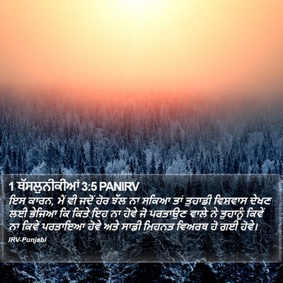 1 ਥੱਸਲੁਨੀਕੀਆਂ 3:5 PANIRV Bible Verse Image